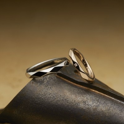 【手作り結婚指輪１１】ワックスコース（多面体）