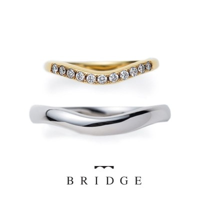 あおぎブリッジの限定商品は首都圏東京では銀座店だけの特別仕様イエローゴールドダイヤモンドライン