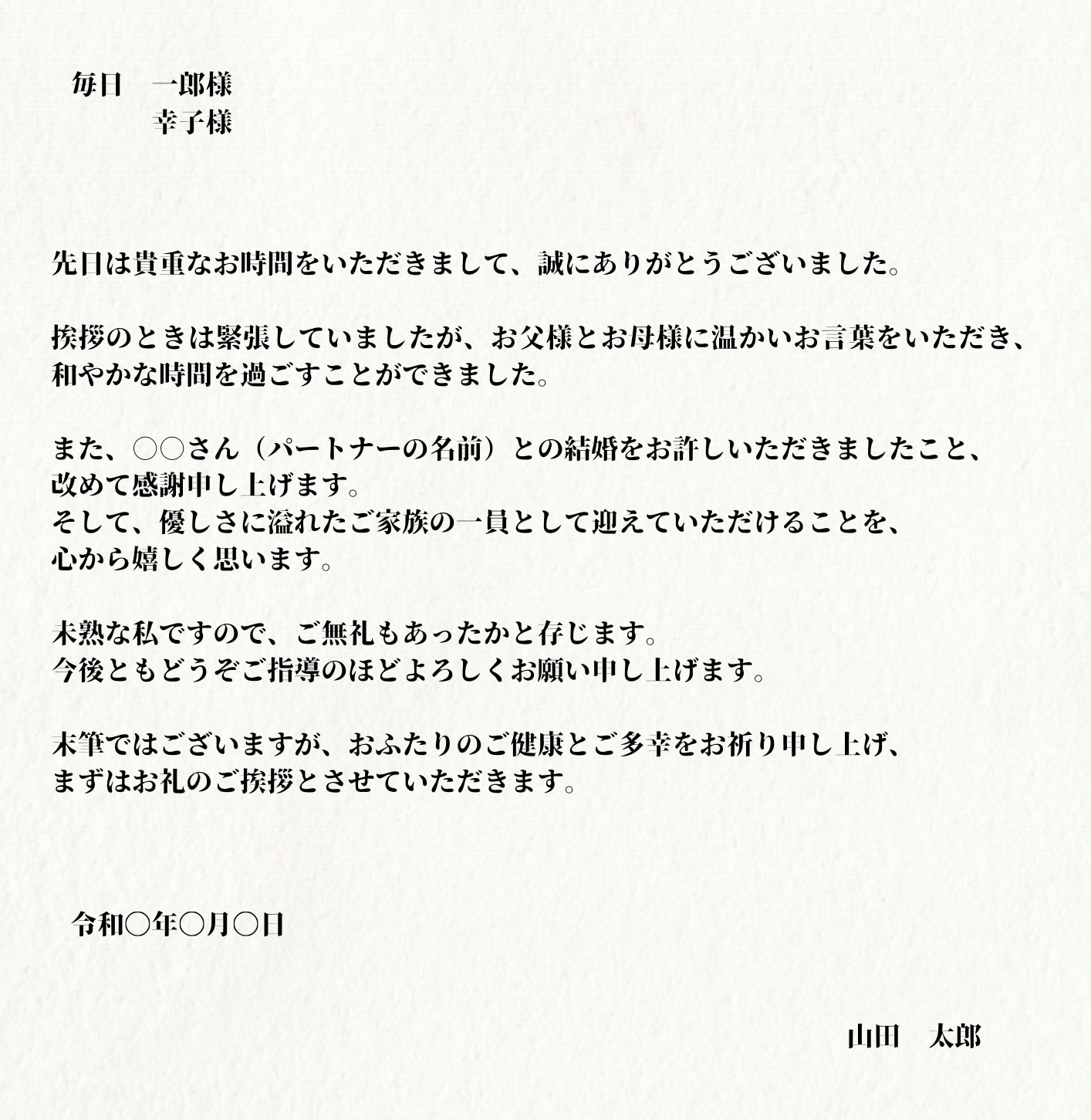 例文付き】親への結婚挨拶はこれでOK！ 当日の流れや、手土産、服装のマナーなど