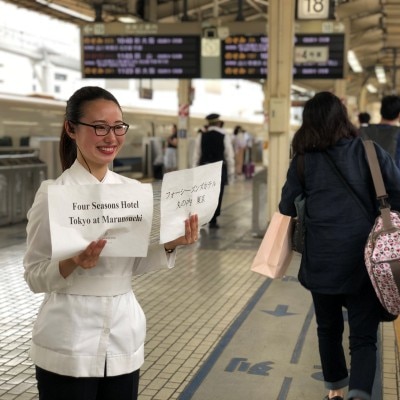 東京駅にてご宿泊ゲストをお迎えする&#039;&#039;グリーティングサービス’’<br>【付帯設備】贅沢なスイートルームに2泊3日滞在して、ゆったり挙式前後を過ごせる