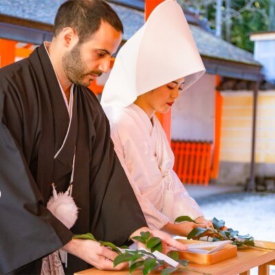 <br>【挙式】日本古来の衣装に身を包み臨む神社挙式