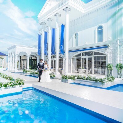 ブルーをコンセプトにした開放感溢れる貸切邸宅「迎賓館シェーナ」