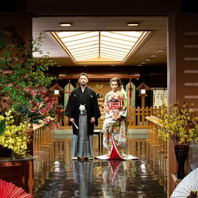日本人らしく美しく。<br>【挙式】神殿・和婚