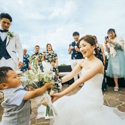 ちいさな花婿から大きな花束を♡