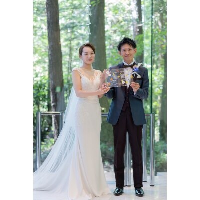 ゲストとつくる押し花の結婚証明書をお披露目！