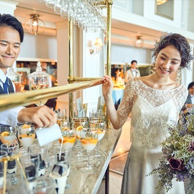 デザートビュッフェもひと手間加えてひと工夫。色とりどりのスイーツにみんな笑顔！<br>【披露宴】VICTORIA HOUSE 【着席：10～182名】