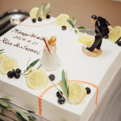 <br>【料理・ケーキ】お二人のアイデアを形にしたウェディングケーキ