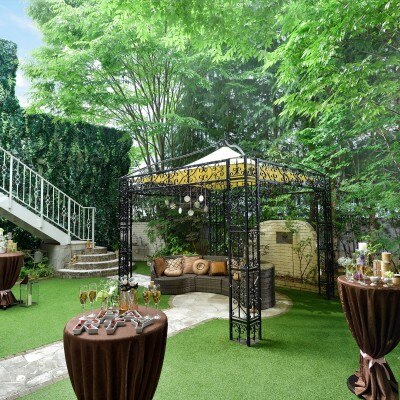 世界的庭園デザイナー・石原和幸氏が手がけた英国風ガーデンでウェルカムパーティ<br>【披露宴】世界トップガーデナーが手掛ける『ロイヤルチェルシーガーデン』