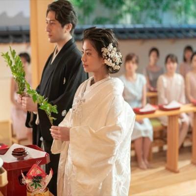 ゲストに見守られながら日本古来の伝統的な神前式が実現