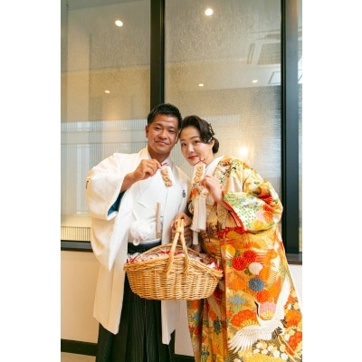 ご結婚式後はおふたりからプチギフトをお渡ししながらお見送りしました