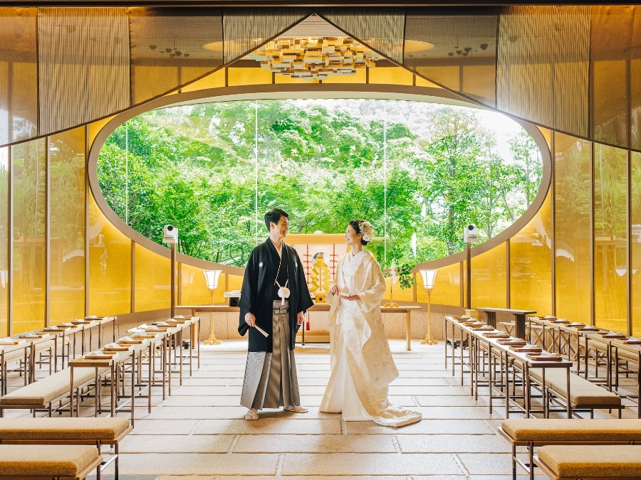 挙式 独立型新神殿 庭園内神殿 杜乃宮 着席100名 のフォト 写真21枚 ホテル椿山荘東京 マイナビウエディング
