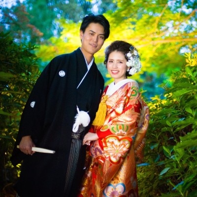 お色直しは和装で。日本の伝統美を随所に感じる空間は優美な和装姿にぴったり。
