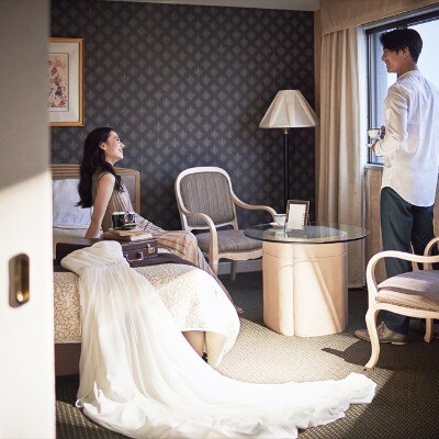 結婚式の前日は、ホテル最上階にあるスイートルームでゆっくりと本番の準備を<br>【付帯設備】付帯設備