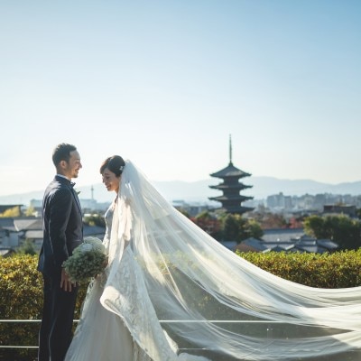 【Photo】撮影には欠かせないテラスでのショット<br>【挙式】【YASAKA &amp; PHOTO Wedding 先輩カップル】