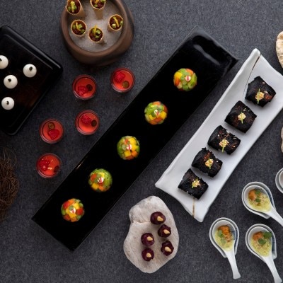 <br>【料理・ケーキ】沖縄の食材と融合した5つ星ホテルのレストランの味を楽しめる