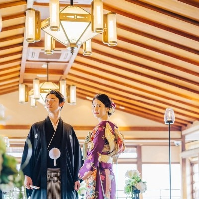 <br>【挙式】【和婚式】京都らしく、和装で挙式を。ふたりらしいオリジナル和婚式「～縁(えにし)～」／着席～100名
