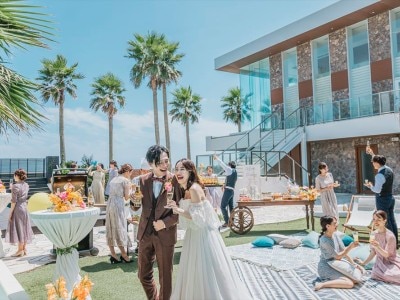 プライベートガーデンは、使い方自由。ふたりのアイデアで、ゲストにワクワクを贈って