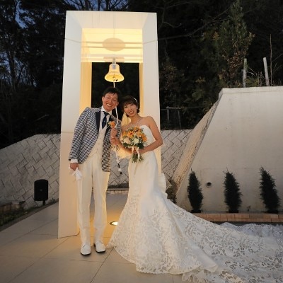 午後のお時間でのご結婚式はライトアップされた空間で素敵なお時間とお写真を残すことができます！
