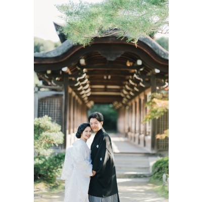 ご結婚式ご当日の写真撮影<br>【庭】神苑：フォトスポット