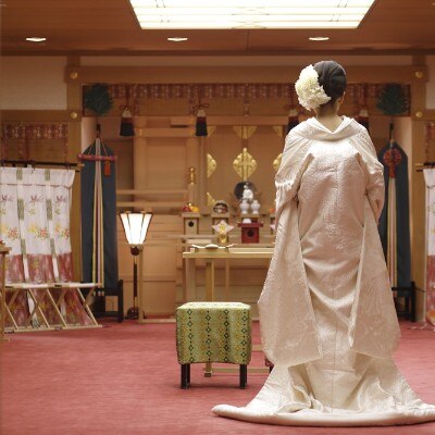 「鴛鴦殿」は世界文化遺産「上賀茂神社」の分祀として許された、珍しい式場