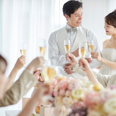 <br>【披露宴】気の置けない仲間たちとの、笑いの耐えない時間はあっという間