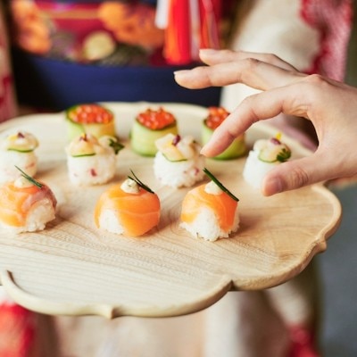 京都ならではのお料理。ゲストも楽しめる手毬寿司<br>【料理・ケーキ】料理