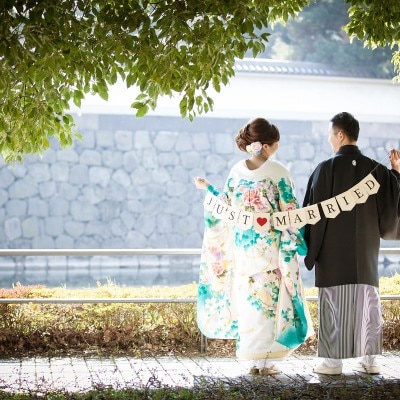 風情溢れる皇居「平川門」でのロケーションフォト。和装での前撮りもオススメ<br>【付帯設備】和装前撮り～皇居ロケーション撮影