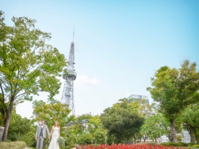 名古屋のシンボル、テレビ塔を望む大通沿いに佇むウエディングスペース