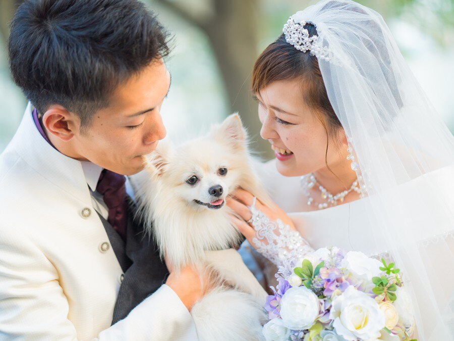 挙式 ペットとの挙式 大切な家族の一員 ペットとの結婚式ものフォト 写真10枚 アール ベル アンジェ 仙台 マイナビウエディング