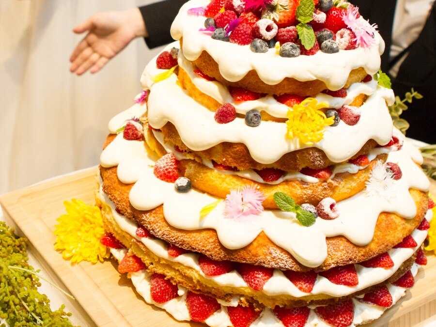 料理 ケーキ お二人らしいウエディングケーキが叶う のフォト 写真15枚 Sakuranoki Wedding さくらの樹 ウエディング マイナビウエディング