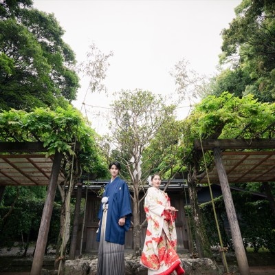 <br>【庭】三重県の無形文化財「御田祭」の舞台！　豊かな森に囲まれた田園