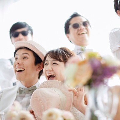 <br>【披露宴】気の置けない仲間たちとの、笑いの耐えない時間はあっという間
