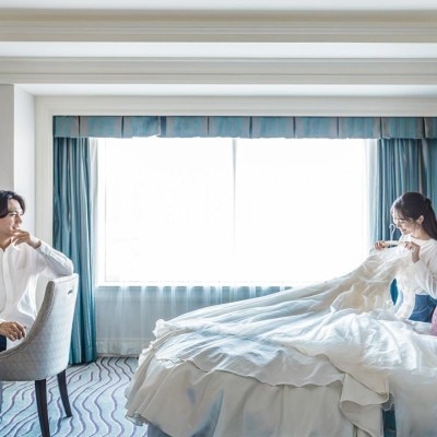 結婚式当日の夜はゲストルームでゆったりと夢のような時間を<br>【付帯設備】結婚式当日の夜は夢のようなひとときを
