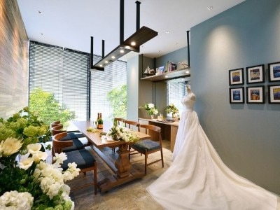 花嫁のためのブライズルームも用意。祝福に満ちた空間で大切なひと時を過ごして