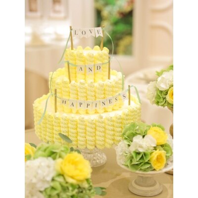 春や夏はレモン風味のケーキでさわやかに演出を<br>【料理・ケーキ】フレッシュケーキ～オリジナルデザイン可能、世界で一つだけのケーキを～