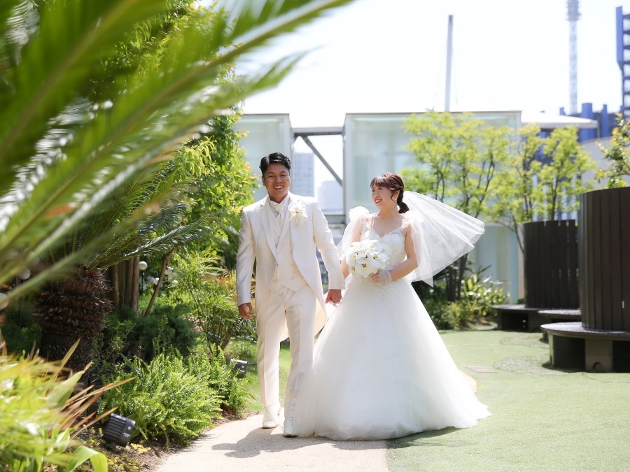初デートの待ち合わせは横浜ベイガーデン…そこで結婚式ができるなんて、当時は知りもしなかったです。