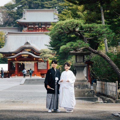 古都・鎌倉らしい、由緒ある神社での神前式はいかがですか。<br>【挙式】神前式