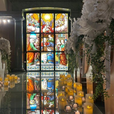 <br>【挙式】大人花嫁には天窓からの月の光とキャンドルでロマンチックな‘キャンドルナイトウエディング’も人気