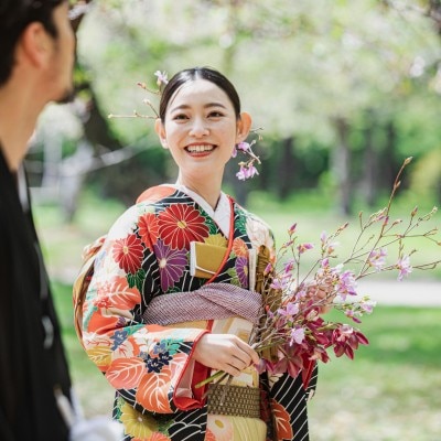 <br>【挙式】【ガーデン挙式】大阪城を背景に和婚人前式