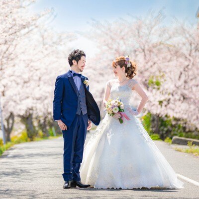 <br>【ドレス・和装・その他】満開の桜並木でロケーション撮影