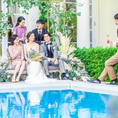 <br>【庭】貸切だから自由に使えるプール付きプライベートガーデン