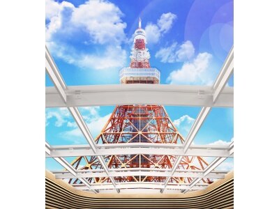 頭上に広がるのは、青空と東京タワーの絶景！ゲストも思わず歓声を上げてくれる