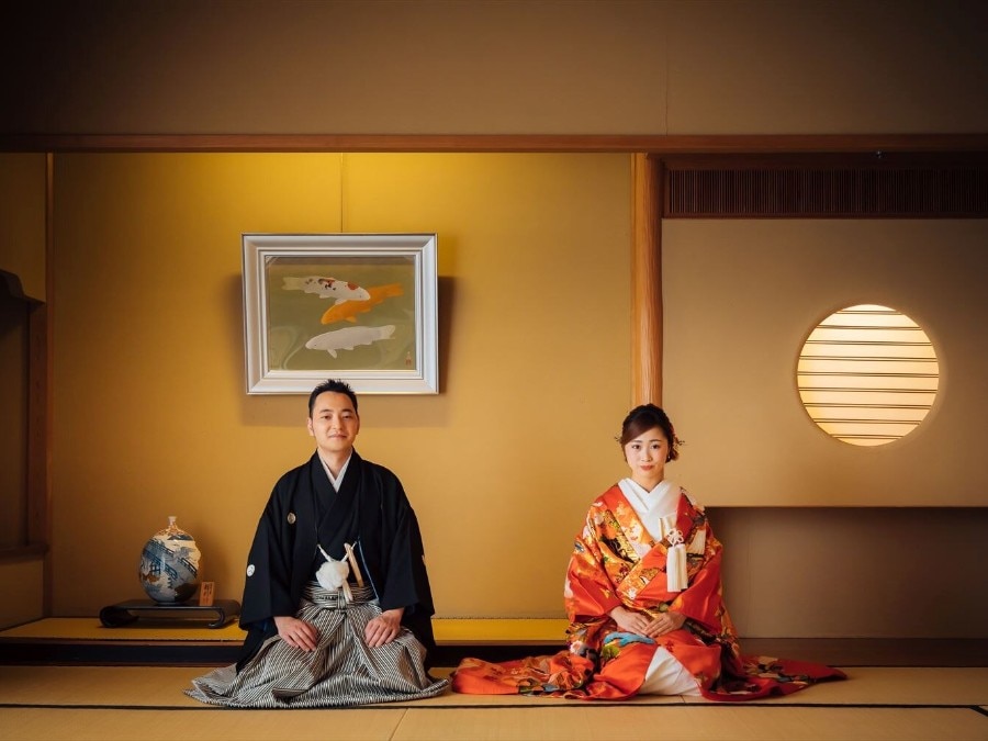 時代を超えて大切に受け継がれた本物の日本家屋で、洗練された和の婚礼写真が残せる