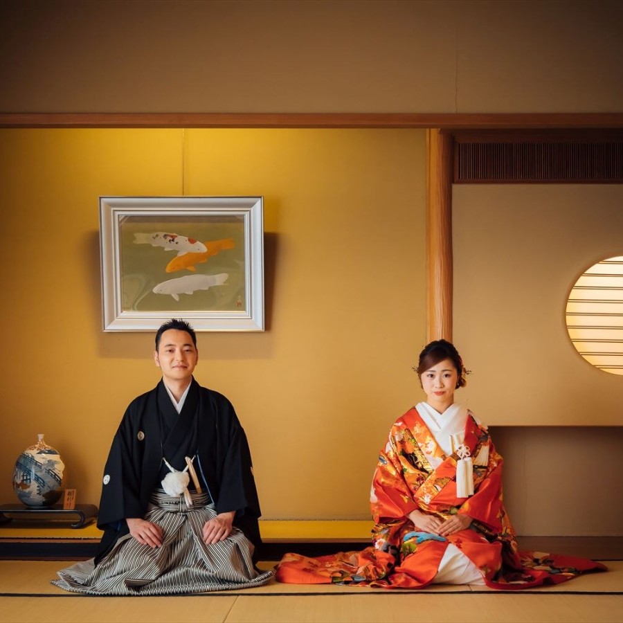 時代を超えて大切に受け継がれた本物の日本家屋で、洗練された和の婚礼写真が残せる