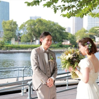 高層ビル群とゆったりと流れる運河が織りなすロケーションは天王洲アイルならでは<br>【庭】テラス