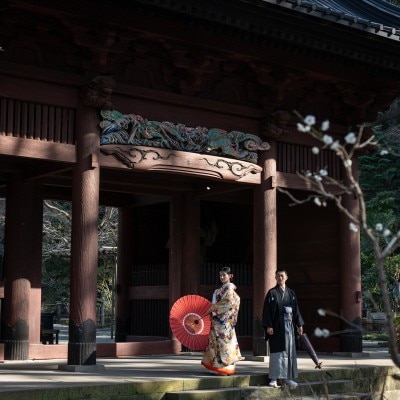憧れの和装は、鎌倉のお寺の風景を本当にマッチしていて、撮影した思い出も、写真も、一生の宝物になりました。