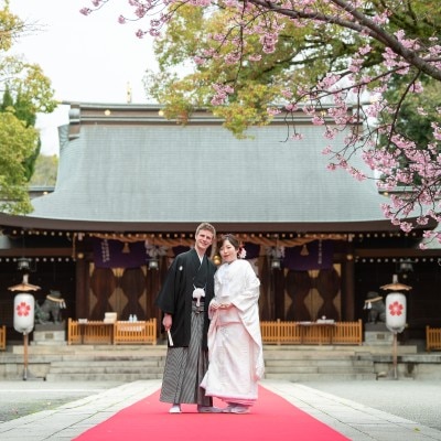 <br>【挙式】本格的な神殿とともに残す、和婚ならではのお写真