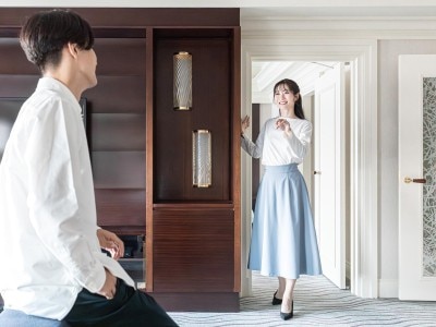 結婚式当日の夜はゲストルームでゆったりと夢のような時間を