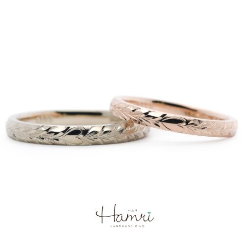 【結婚指輪】ハワイアン彫りの結婚指輪④