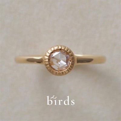 71【birds】ローズカットダイヤモンドの透明感のある美しい輝き